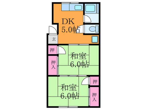 大神木住宅の物件間取画像